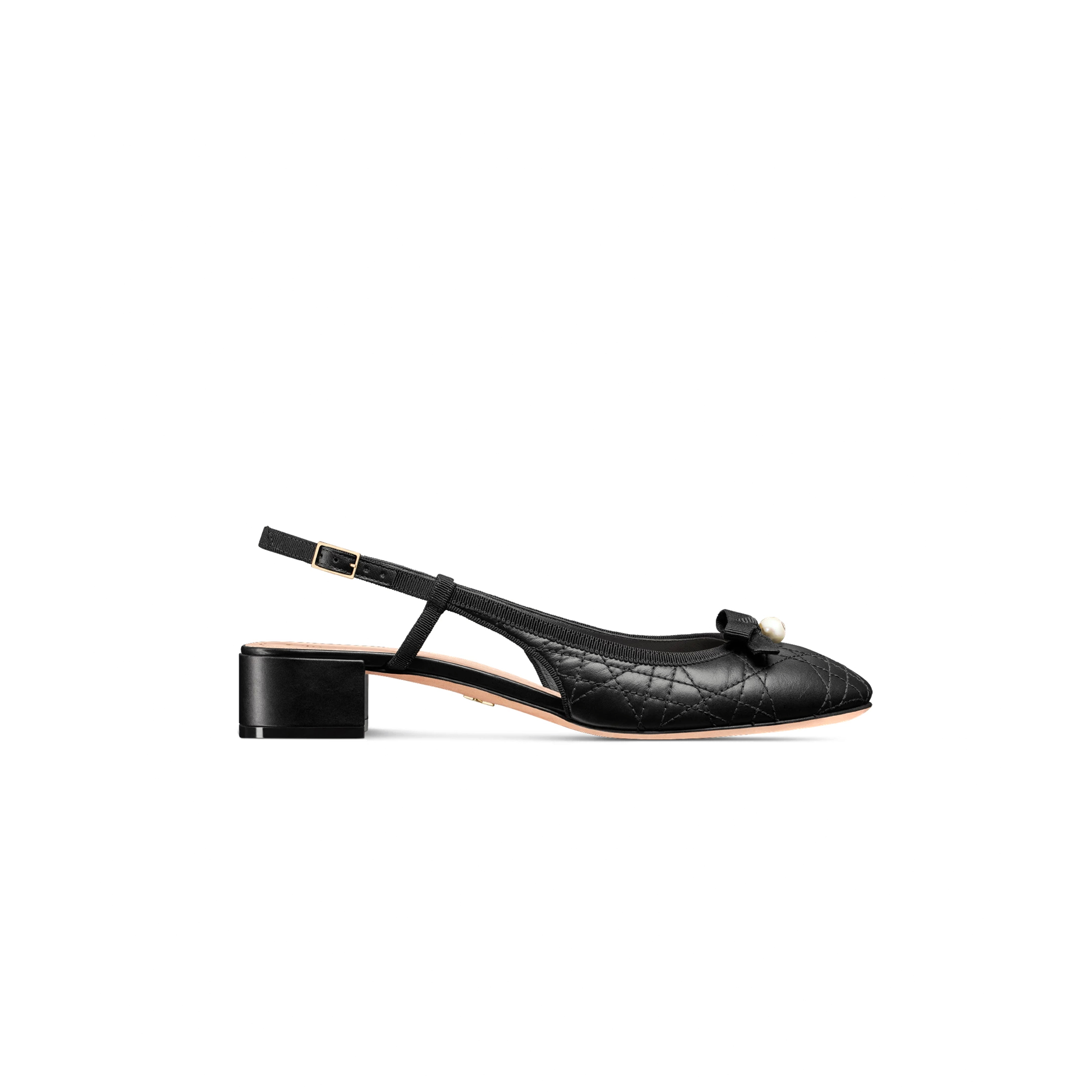 D*or ballet slingback pump black quilted cannage calfskin kcb968cqc_s900